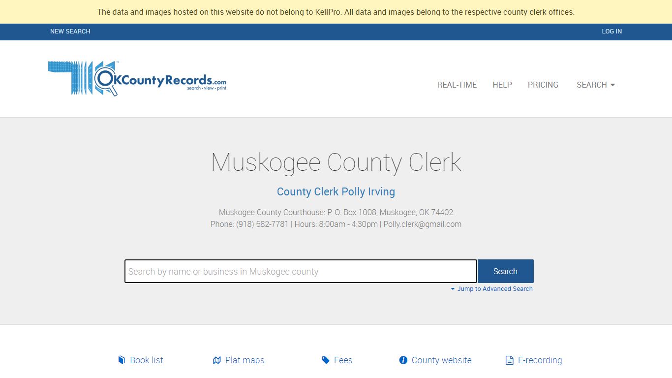 Muskogee County - County Clerk Public Land Records for ...